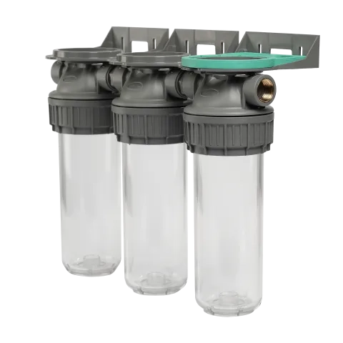 Ecosoft 3P Grey Triplex 10" filter housing, connection ¾"
